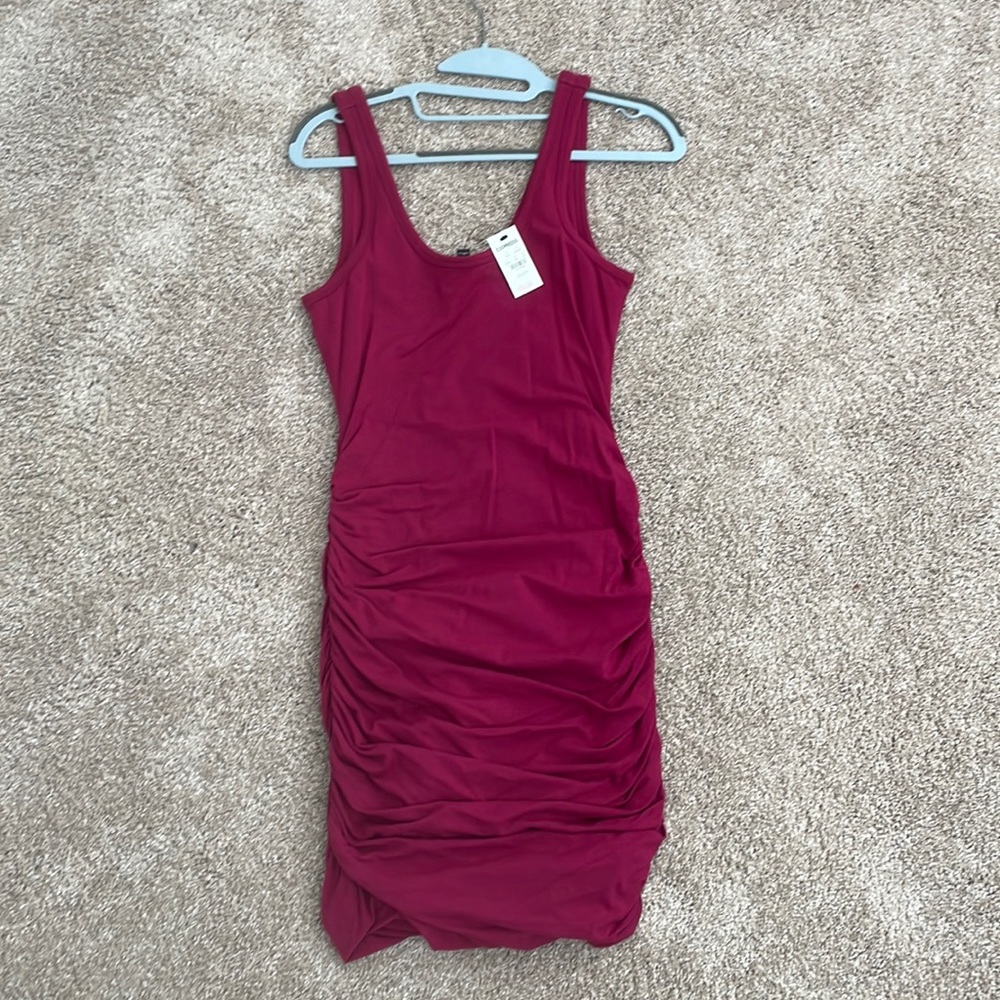 Express ruched side dress. Double lined material